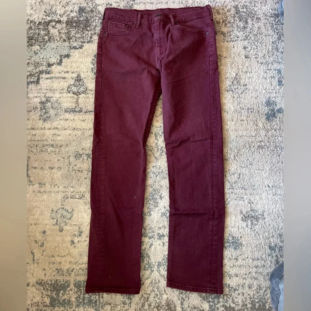 Vintage‎ Levis 501 Jeans 32 x 32 Dark Wash Straight Red Orange Tab Denim HTF!